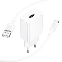 СЗУ Borofone BA110A Lemi 7.5W (1USB-A) + кабель USB to Type-C White
