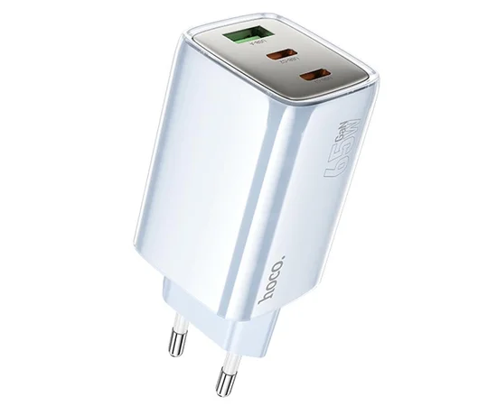 СЗУ Hoco N49 Glorious PD65W (1USB-A/2C) Blue