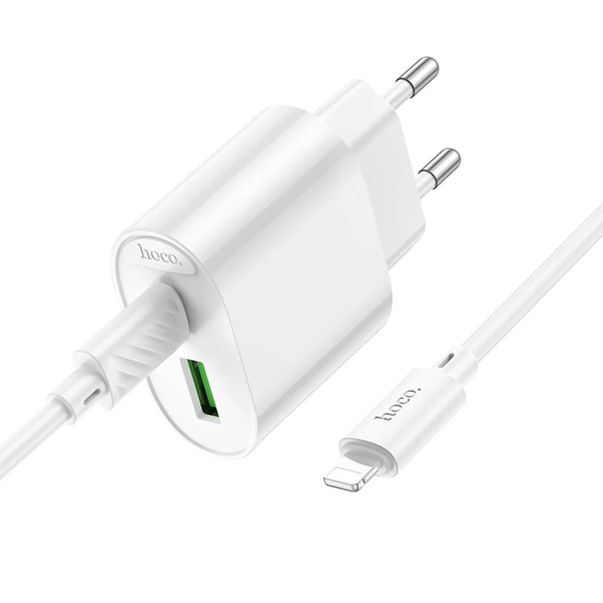 СЗУ Hoco C109A Fighter PD20W (1USB-C) + кабель Type-C to Lightning White