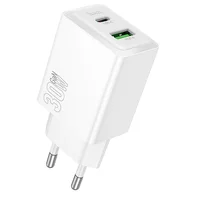 СЗУ Hoco N71 Nuevo PD30W+QC3.0 (1USB-A/1C) White