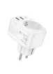 СЗУ Hoco AC26 Changer Outlet Extender 20W (2USB-A/1C/1Socket) White