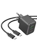 СЗУ Hoco CS14A PD20W+QC3.0 (1USB-A/1C) + Type-C to Type-C Black
