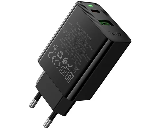 СЗУ Hoco CS94A Leader PD20W+QC3.0 (1USB-A/1C) Black