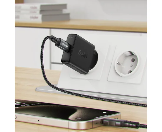СЗУ Acefast A65 PD20W GaN (USB-C) Black