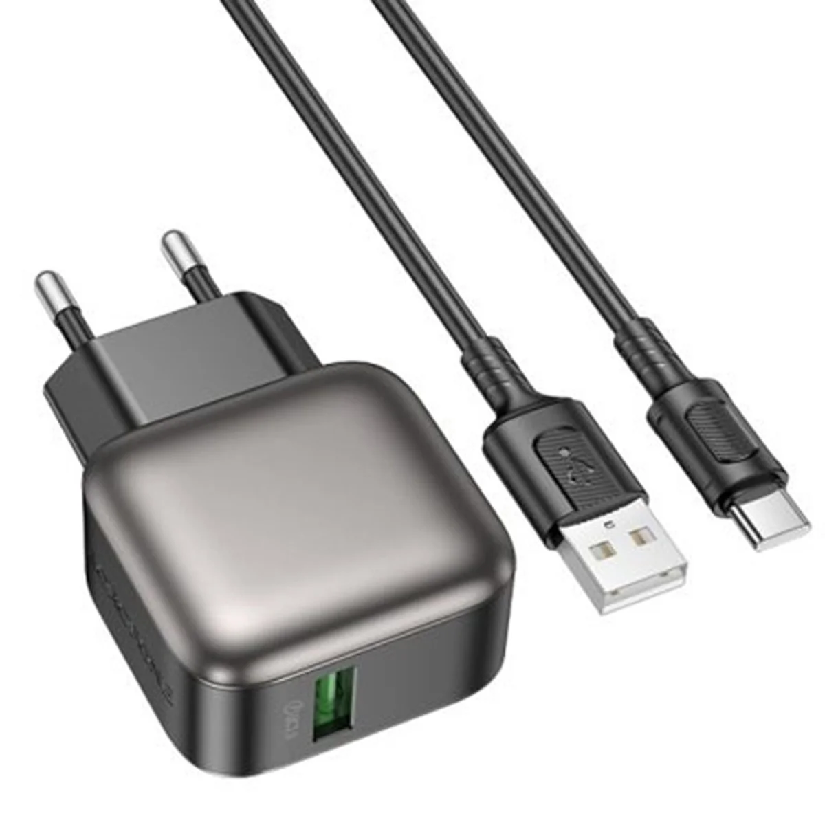 СЗУ Borofone BAS52A Absolute QC3.0 (1USB-A) + Type-C Black