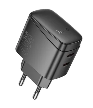 СЗУ Hoco CS62A Bright PD45W (2USB-C) Black