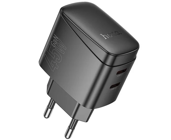 СЗУ Hoco CS62A Bright PD45W (2USB-C) Black