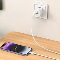 СЗУ Hoco C149A Charm PD30W+QC3.0 + Type-C to Lightning White