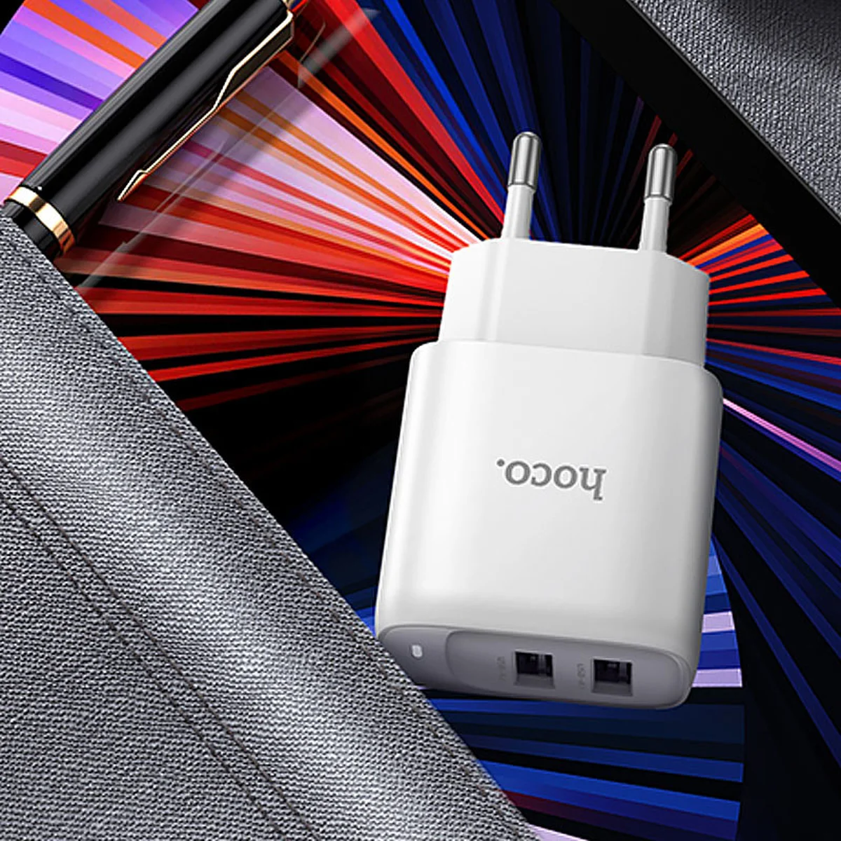 СЗУ Hoco C141A Smart 2.1A (2USB-A) White