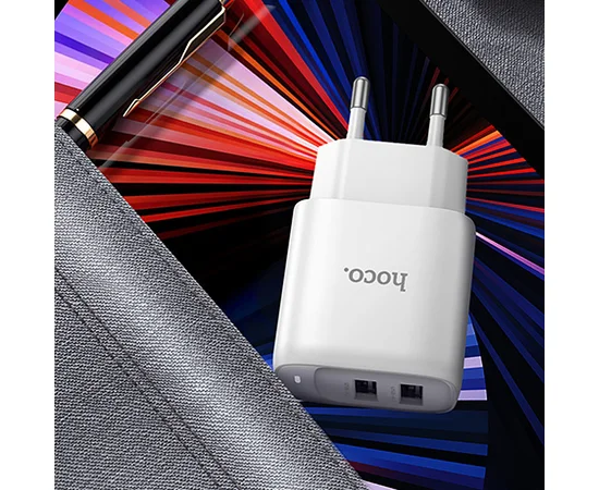 СЗУ Hoco C141A Smart 2.1A (2USB-A) White