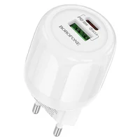 СЗУ Borofone BA94A Lustrous PD30W+QC3.0 (1USB-A/1C) White