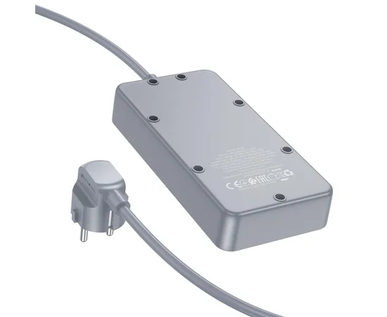 Удлинитель Borofone BAC2A (3USB-A/1C/3xSocket) (1.5m) Black