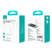 СЗУ Usams US-CC226 Kit-Yi Ser. 20W (1USB-C) + кабель Type-C to Lightning White