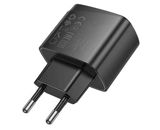 СЗУ Hoco CS61A Bright PD30W+QC3.0 (1USB-A/1C) Black