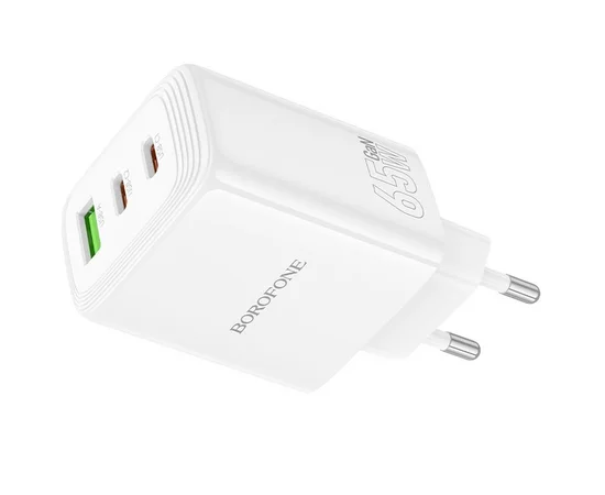 СЗУ Borofone BN32 Cargador PD65W (1USB-A/2C) White