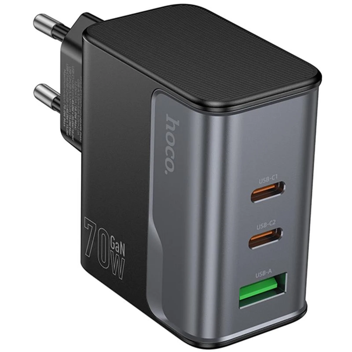 СЗУ Hoco CS75A Star Speed PD70W+QC3.0 (1USB-A/2C) Midnight black