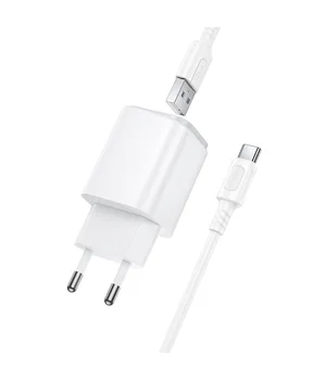 СЗУ Borofone BAS81A Star 10.5W (2USB-A) + кабель USB to Type-C White