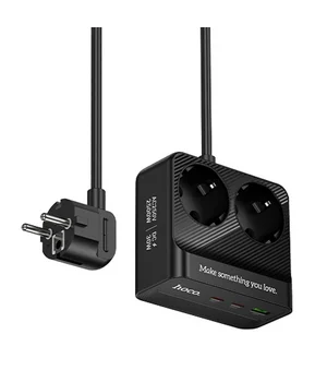 Подовжувач Hoco AC27 Descanso (PD30W/2C/1A/2xSocket) (2m) Black