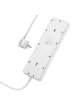 Подовжувач Hoco AC14A Rico PD30W (3USB-A/1C/5xSocket) (1.5m) White
