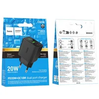 СЗУ Hoco CS83A Excellent with digital display PD20W+QC3.0 (1USB-A/1C) Black