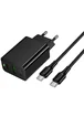 СЗУ Hoco CS95A Leader PD30W+QC3.0 (1USB-A/1C) + кабель Type-C to Type-C Black