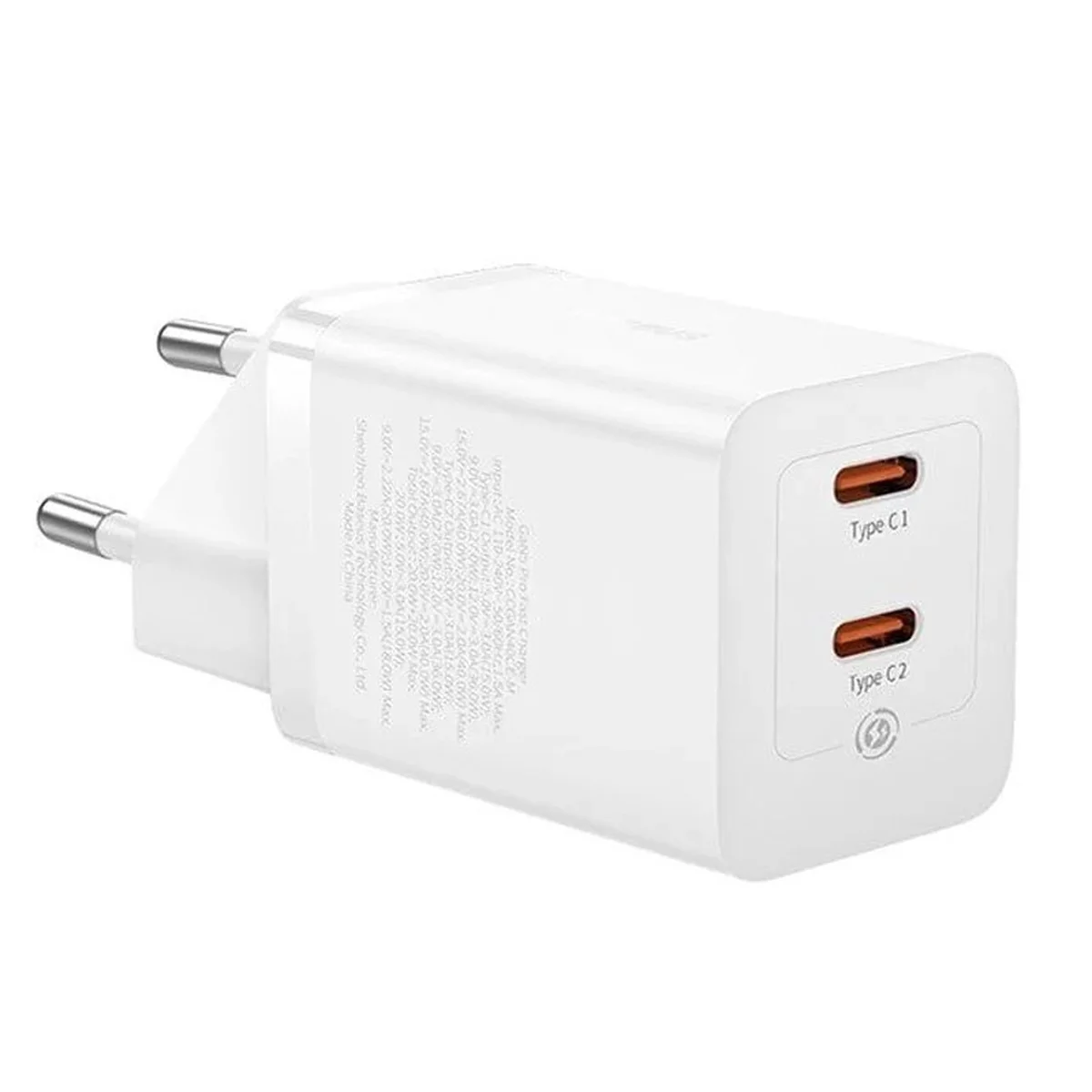 СЗУ Baseus GaN5 Pro OS + Type-C to Type-C 40W (CCGP18010) White