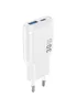 СЗУ WIWU G033 Essen PD30W+QC3.0 GaN (1USB-A/1C) White