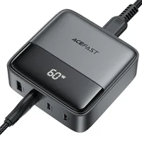СЗУ Acefast Z6 PD65W GaN (2*USB-C+2*USB-A) Black