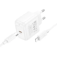 СЗУ Hoco CS53A Surplus PD25W (1USB-C) + Type-C to Lightning White
