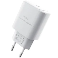 СЗУ WIWU G008 Essen PD30W GaN (1USB-C) + кабель Type-C to Type-C White