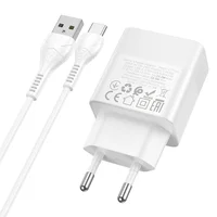 СЗУ Hoco CS111A Lounge PD22.5W (1USB-C) + кабель USB to Type-C White
