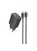 СЗУ Hoco N61 Gentle PD20W+QC3.0 (1USB-A/1C) + кабель Type-C to Type-C Black