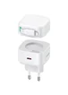 СЗУ Usams US-CC209 GaN With Lightning Magnetic Retractable Cable Module XMF Ser. 35W (2USB-C) White