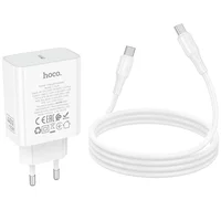 СЗУ Hoco C162A Source PD40W (1USB-C) + кабель Type-C to Type-C White