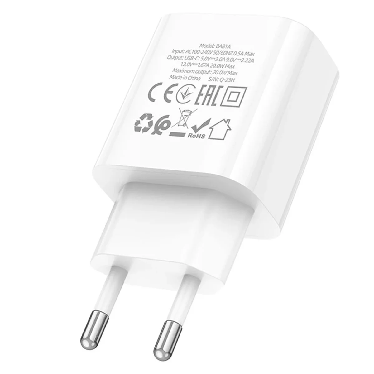СЗУ Borofone BA81A PD20W (1USB-C) White