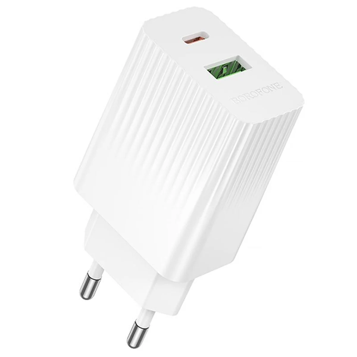 СЗУ Borofone BAS76A Source PD30W+QC3.0  (1USB-A/1C) White