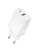 СЗУ Borofone BAS76A Source PD30W+QC3.0  (1USB-A/1C) White