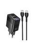СЗУ Hoco CS112A Lounge PD30W+QC3.0 (1USB-A/1C) + кабель Type-C to Type-C Black