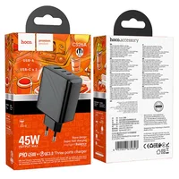 СЗУ Hoco CS26A Article PD45W (1USB-A/2C) Black