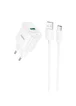 СЗУ Hoco C140A Smart QC3.0 (1USB/3A) + Type-C White
