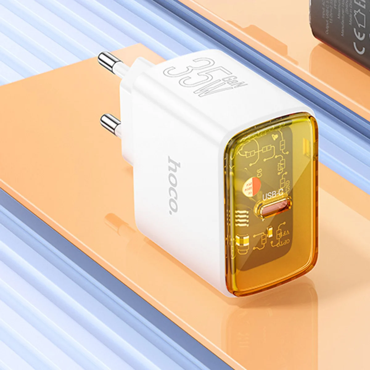 СЗУ Hoco CS41A Smart PD35W (1C) + Type-C to Type-C White