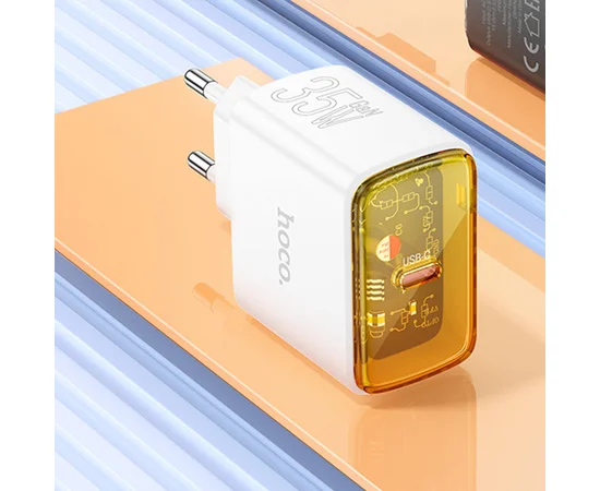 СЗУ Hoco CS41A Smart PD35W (1C) + Type-C to Type-C White