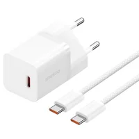 СЗУ Baseus GaN5 Fast Charger (mini) 30W (1USB-C) + кабель Type-C to Type-C (P10110902) Moon White