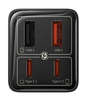 СЗУ Baseus GaN6 Pro Fast Charger 100W (2USB-A/2C) (P101627) Cluster Black