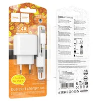 СЗУ Hoco CS51A Surplus (2USB-A) + Type-C White