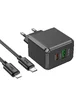 СЗУ Hoco CS14A PD20W+QC3.0 (1USB-A/1C) + Type-C to Lightning Black