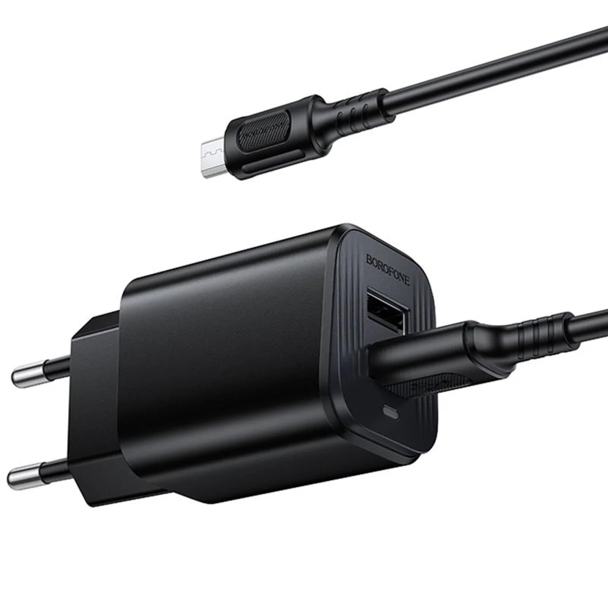 СЗУ Borofone BAS81A Star 10.5W (2USB-A) + кабель USB to MicroUSB Black