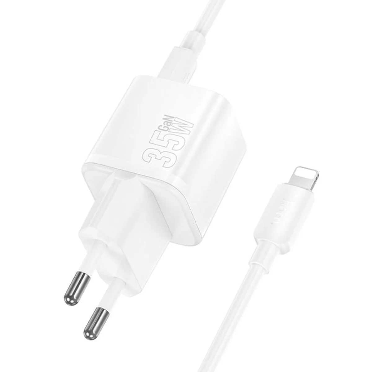 СЗУ Hoco N66 Ingenious PD35W (1USB-C) + кабель Type-C to Lightning White
