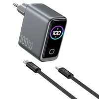 СЗУ WIWU CHG300 Voyager PD100W+QC3.0 (1USB-A/2C) + кабель Type-C to Type-C Grey