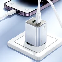 СЗУ Hoco N46 Glorious PD20W+QC3.0 (1USB-A/1C) Blue